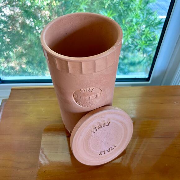Vintage Italian Terracotta Wine Cooler with Lid – Vino Fresco Italy - Picture 4 of 14
